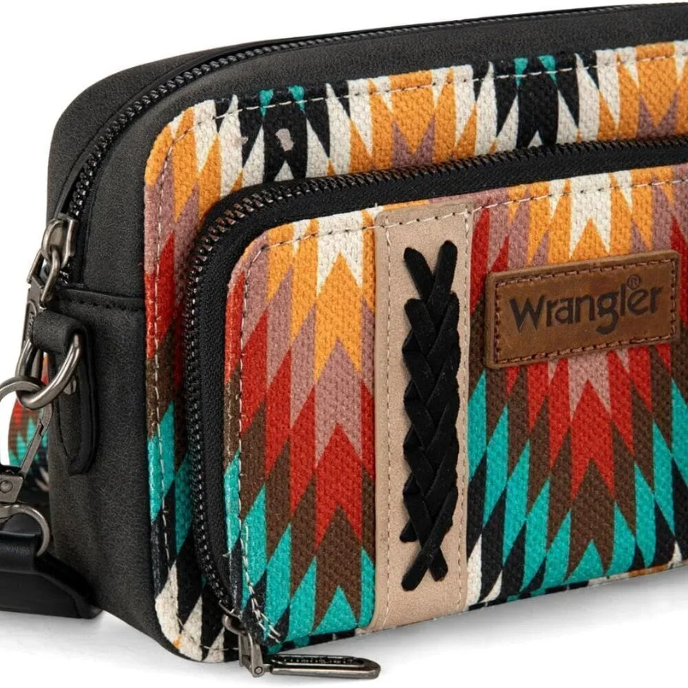 Crossbody Bag Canvas Cotton Multi Pocket Womens Wallet Shoulder Handbag